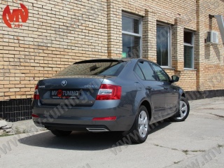 Имитация насадок глушителя Skoda Octavia III A7 (2013 - 2023) под окраску