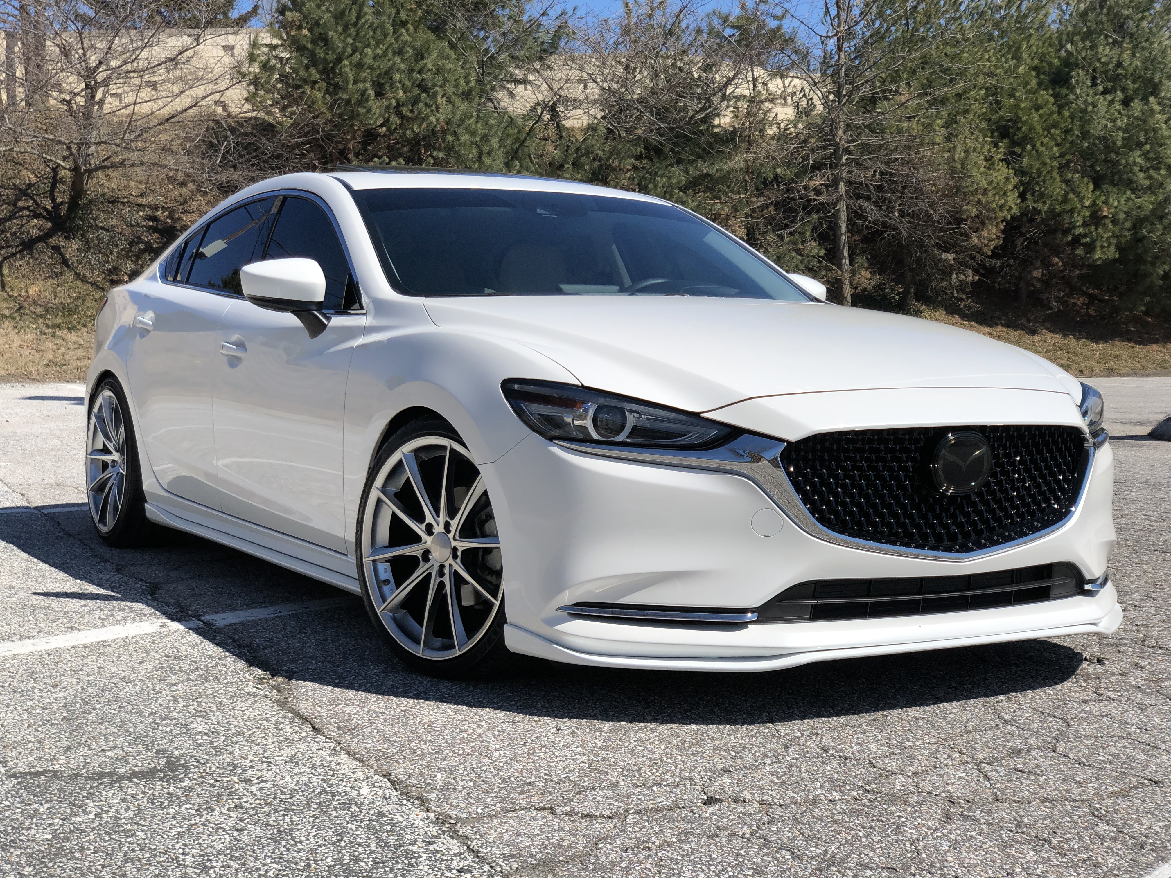 Сплиттер передний под стандартный бампер Mazda 6 GJ / Atenza GJ (2019 - 2023) ОЗНАКОМЬТЕСЬ С ВИДЕО ПО УСТАНОВКЕ!
