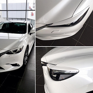Реснички на фары Mazda 6 / Atenza GJ (2015 - 2018) + УСТАНОВОЧНЫЙ КОМПЛЕКТ