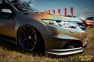 Комплект Бампер + Юбка "Modulo Style" для Honda Accord 8 (VIII) / Acura TSX (CU/CW) (2008-2013) + УСТАНОВОЧНЫЙ КОМПЛЕКТ