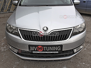Спойлер(сплиттер) переднего бампера Skoda Rapid (2012 - 2021) (под покраску)