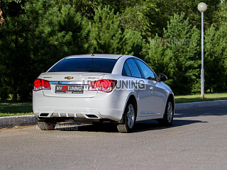  Диффузор заднего бампера Chevrolet Cruze var №1 (под окраску) (2008-2012) в комплекте с метизами