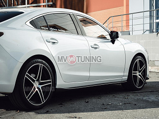 Боковые-сплиттеры (пороги) к-т Mazda 6 / Atenza GJ и GL (2012 - 2023) + УСТАНОВОЧНЫЙ КОМПЛЕКТ