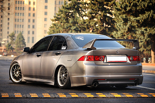 Юбка заднего бампера Mugen Style var №2 (рестайл) для Honda Accord 7 (VII) / ACURA TSX (2006-2008)
