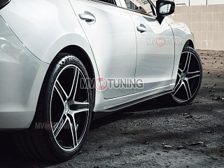 Боковые-сплиттеры (пороги) к-т Mazda 6 / Atenza GJ и GL (2012 - 2023) + УСТАНОВОЧНЫЙ КОМПЛЕКТ