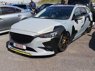 Спойлер вставка между клыками Mazda 6 (рестайлинг) / Atenza GJ (2015 - 2018)