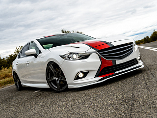Сплиттер передний под стандартный бампер Mazda 6 GJ / Atenza GJ (2012 - 2018)