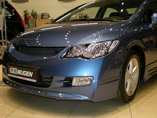 Юбка переднего бампера "Mugen Style" Honda Civic 4D (2006-2009)
