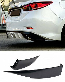 Клыки(накладки) заднего бампера SkyActivSport Mazda 6 / Atenza GJ (2012 - 2018)