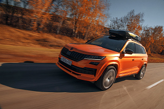 Юбка (накладка) переднего бампера для Skoda Kodiaq (2016-2021) Под покраску