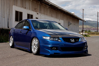 Юбка переднего бампера Mugen Style (рестайл) для Honda Accord 7 (VII) / ACURA TSX (2006-2008)