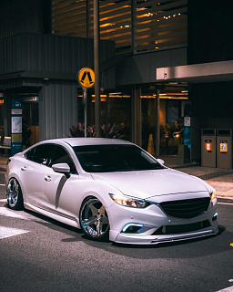 Реснички на фары var №1 Mazda 6 / Atenza GJ (2012 - 2018) + УСТАНОВОЧНЫЙ КОМПЛЕКТ