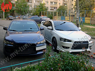 Рамка под номер на передний бампер Mitsubishi Lancer X (2007-2010)