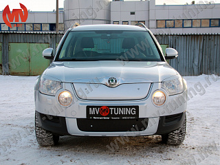 Комплект зимних экранов 2 шт. верх + низ Skoda Yeti (2009-2012) под покраску