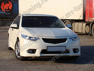 Крашеный комплект. Реснички на фары Honda Accord 8 (VIII) (2008-2013) Цвет Белый NH-624P + УСТАНОВОЧНЫЙ КОМПЛЕКТ