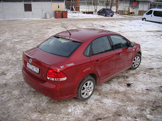 BLACKOUT EDITION Козырек на заднее стекло (черный глянец) VW Polo Sedan (2010 - 2020) + УСТАНОВОЧНЫЙ КОМПЛЕКТ