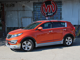Накладка переднего бампера JSW Style KIA Sportage (2010-2016)