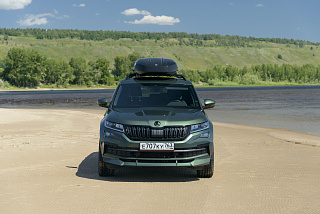 Юбка (накладка) переднего бампера для Skoda Kodiaq (2016-2021) Под покраску