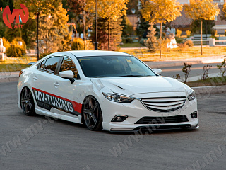 Сплиттер var №2 под клыки переднего бампера под клыки Lite Style Mazda 6 GJ / Atenza GJ (2012 - 2018)