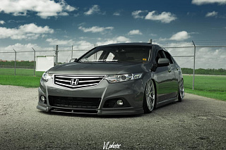 Бампер передний "Modulo Style" Honda Accord 8 (VIII) / Acura TSX (CU/CW) (2008-2013) + УСТАНОВОЧНЫЙ КОМПЛЕКТ