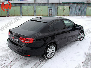 BLACKOUT EDITION Козырек на заднее стекло (черный глянец) VW Jetta 6 VI (2010 - 2018) + УСТАНОВОЧНЫЙ КОМПЛЕКТ