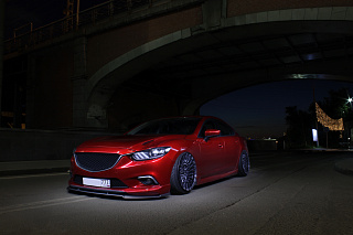 Комплект обвеса Lite Style для Mazda 6 / Atenza GJ (2012 - 2018), Клыки пер + зад, пороги, сплиттер