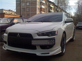 Юбка переднего бампера Zodiak Mitsubishi Lancer X (2007-2010)