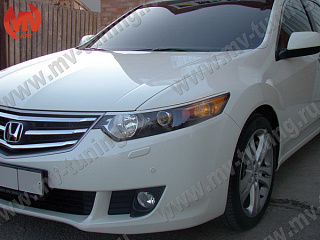 Реснички на фары узкие var №1 Honda Accord 8(VIII) / Acura TSX (CU/CW) (2008-2013) + УСТАНОВОЧНЫЙ КОМПЛЕКТ