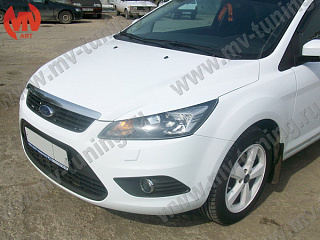 Реснички на фары узкие var №3 Ford Focus 2 (2008-2011) + УСТАНОВОЧНЫЙ КОМПЛЕКТ