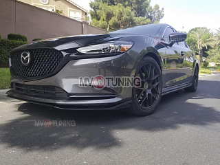 Боковые-сплиттеры (пороги) к-т Mazda 6 / Atenza GJ и GL (2012 - 2023) + УСТАНОВОЧНЫЙ КОМПЛЕКТ