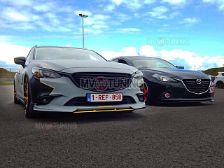 Спойлер вставка между клыками Mazda 6 (рестайлинг) / Atenza GJ (2015 - 2018)