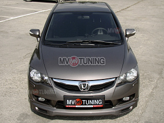 Юбка переднего бампера "Mugen Style" Honda Civic 4D  (2009-2012)