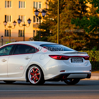 Козырек на стекло var №1 Broomer Design Mazda 6 / Atenza GJ и GL (2018 - 2022) + УСТАНОВОЧНЫЙ КОМПЛЕКТ