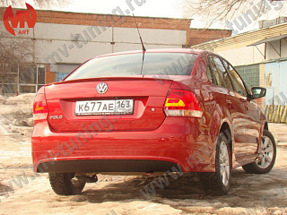 Юбка заднего бампера Volkswagen Polo Sedan (2010-2015)