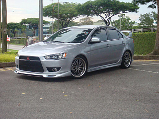 Юбка переднего бампера Zodiak Mitsubishi Lancer X (2007-2010)