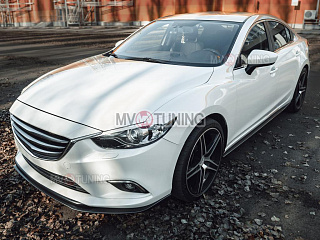 Боковые-сплиттеры (пороги) к-т Mazda 6 / Atenza GJ и GL (2012 - 2023) + УСТАНОВОЧНЫЙ КОМПЛЕКТ