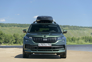 Юбка (накладка) переднего бампера для Skoda Kodiaq (2016-2021) Под покраску