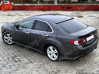 Козырек на стекло узкий var №1 Honda Accord 8(VIII) / Acura TSX (CU) (2008-2013) + УСТАНОВОЧНЫЙ КОМПЛЕКТ