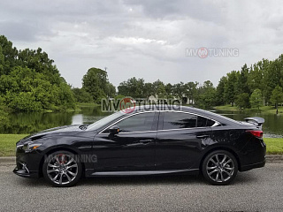 Клыки переднего бампера var №3 Mazda 6 (рестайлинг) / Atenza GJ (2015 - 2018)