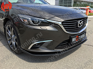 Сплиттер передний под стандартный бампер Mazda 6 GJ / Atenza GJ (2012 - 2018)