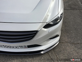 Комплект обвеса Lite Style для Mazda 6 / Atenza GJ (2012 - 2018), Клыки пер + зад, пороги, сплиттер