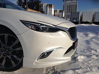 Реснички на фары Mazda 6 / Atenza GJ (2015 - 2018) + УСТАНОВОЧНЫЙ КОМПЛЕКТ