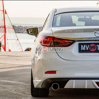 Козырек на стекло var №1 Broomer Design Mazda 6 / Atenza GJ и GL (2018 - 2022) + УСТАНОВОЧНЫЙ КОМПЛЕКТ