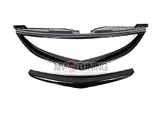 Решетка радиатора Sport (БЕЗ СЕТКИ) var №2 Mazda 6 (2008-2012) + УСТАНОВОЧНЫЙ КОМПЛЕКТ
