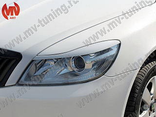 Реснички на фары Skoda Octavia II (2008-2013) + УСТАНОВОЧНЫЙ КОМПЛЕКТ