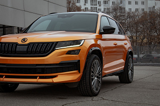 Юбка (накладка) переднего бампера для Skoda Kodiaq (2016-2021) Под покраску