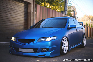 Юбка переднего бампера Mugen Style (рестайл) для Honda Accord 7 (VII) / ACURA TSX (2006-2008)