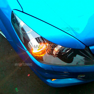 Реснички на фары var№1 узкие Opel Astra H/GTC (2005-2011) + УСТАНОВОЧНЫЙ КОМПЛЕКТ