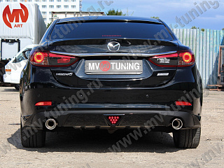 Диффузор заднего бампера var №1 Mazda 6 / Atenza GJ (2012 - 2018)