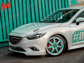 Комплект обвеса SkyActiv для Mazda 6 / Atenza GJ (2012 - 2018) Клыки пер + зад, пороги, сплиттер